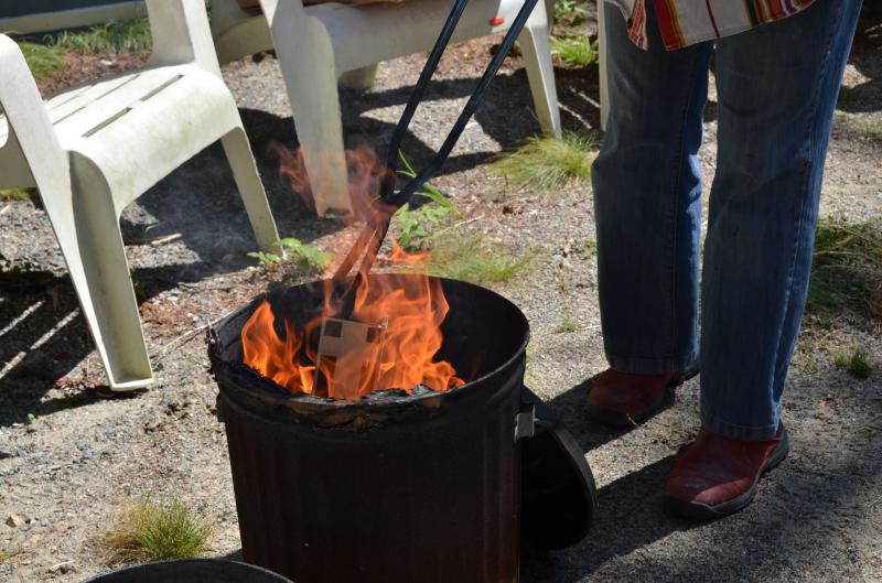Into Trashcan with Combustibles
