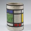 Art Deco Multicolor Design Raku Vase