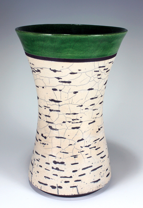 Birch Bark Summer Raku Vase